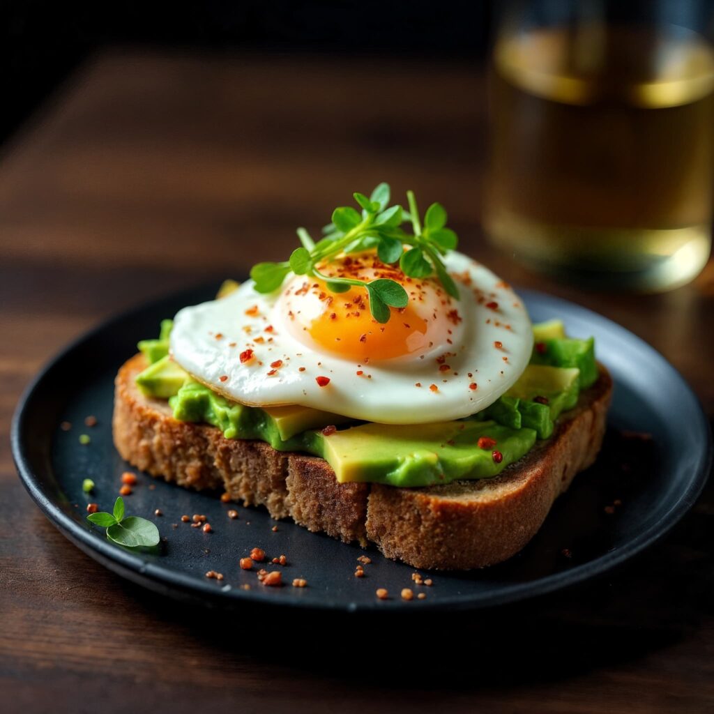 Avocado toast with egg.2