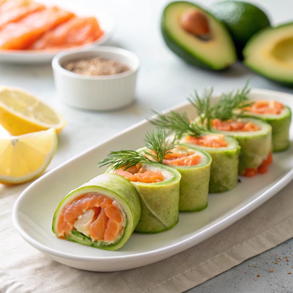 Smoked Salmon & Avocado Rolls