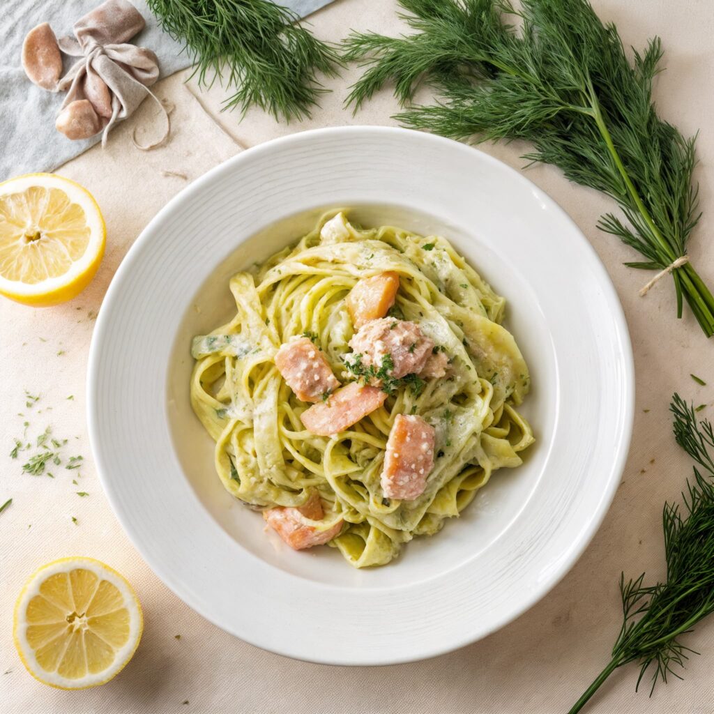 Tagliatelle with Salmon & Dill