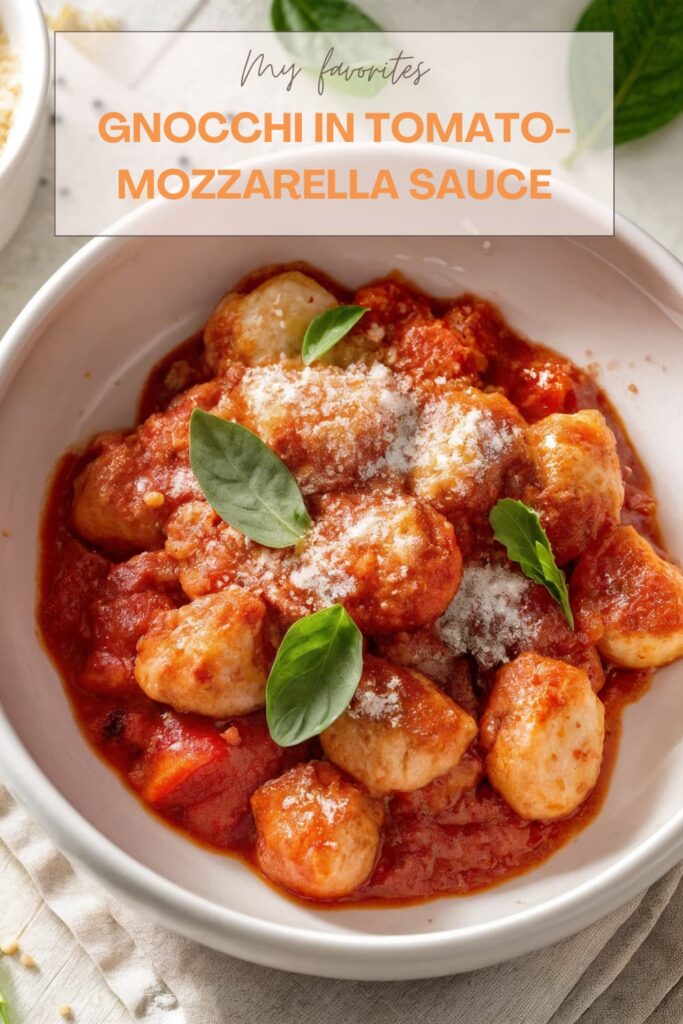 Gnocchi in Tomato-Mozzarella Sauce