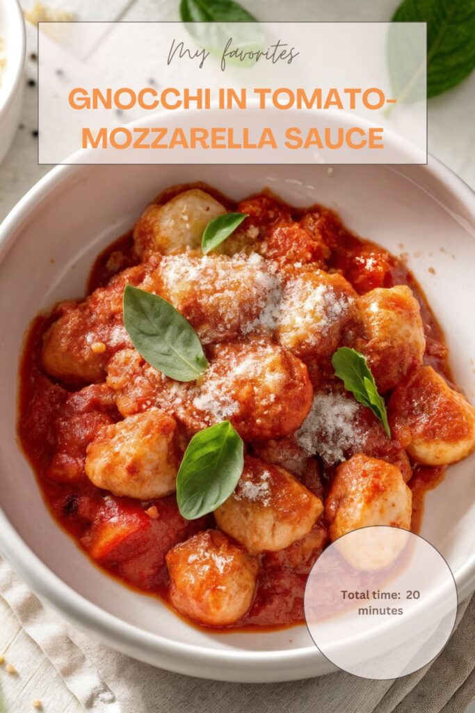 Gnocchi in Tomato-Mozzarella Sauce
