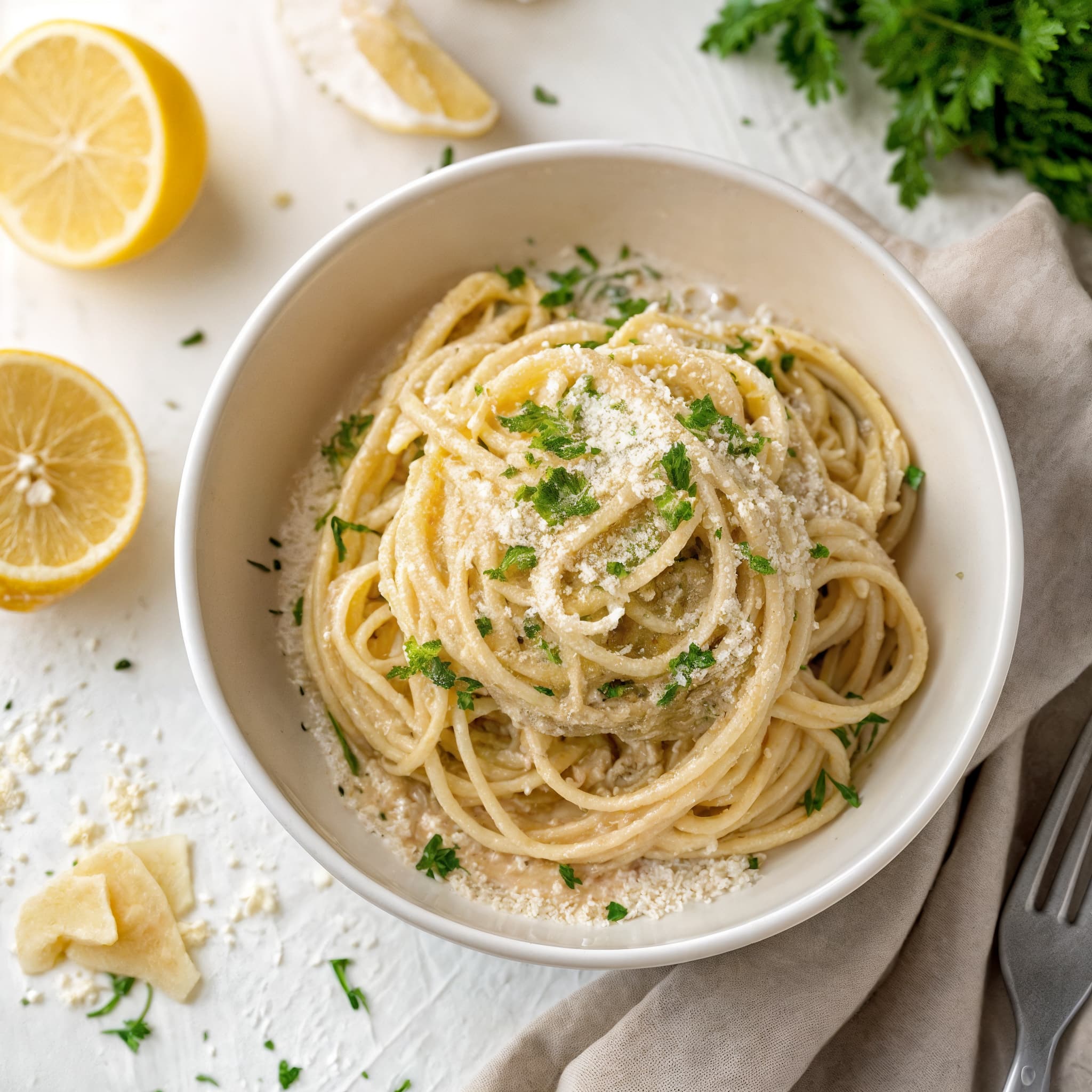 Creamy Lemon Garlic Pasta