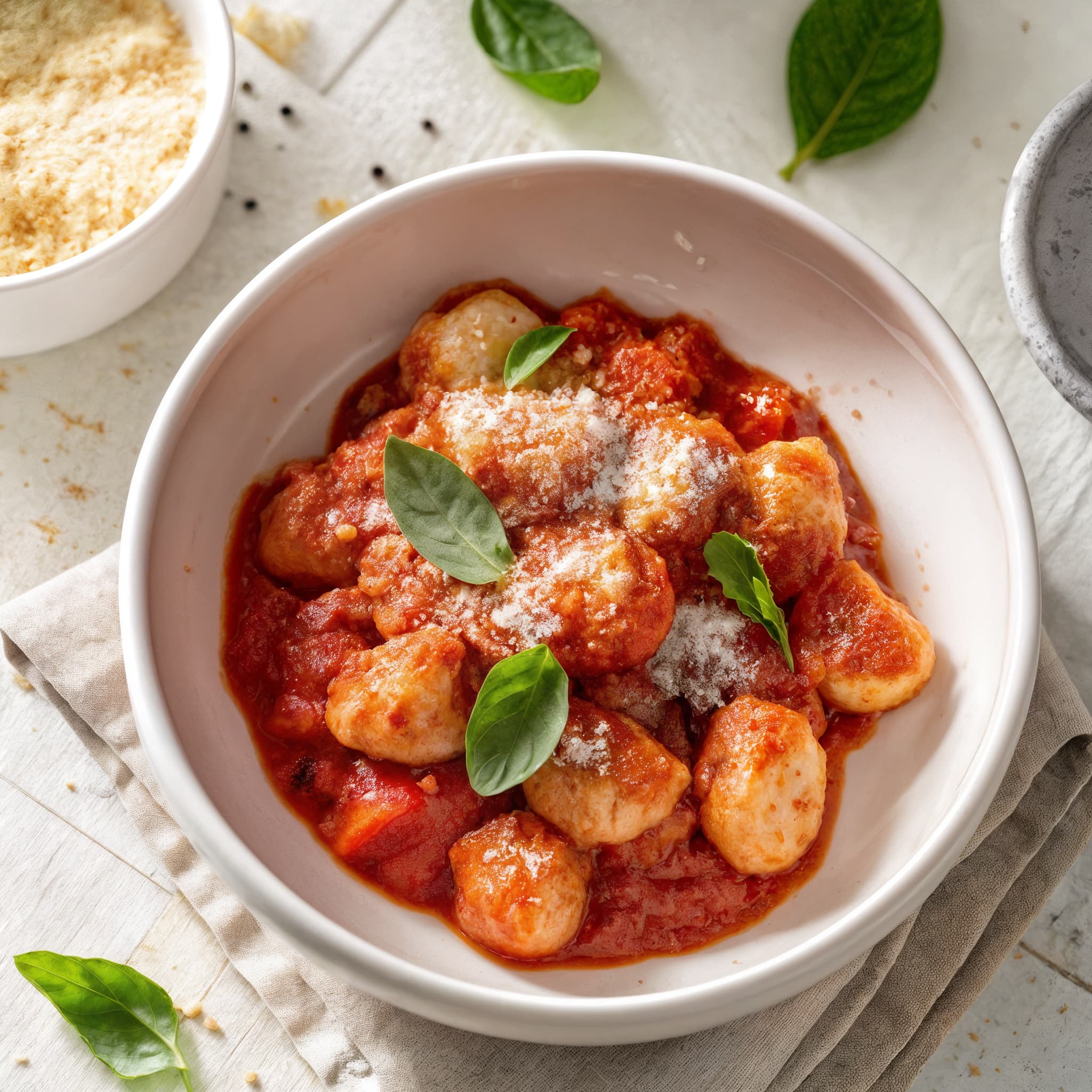 Gnocchi in Tomato-Mozzarella Sauce