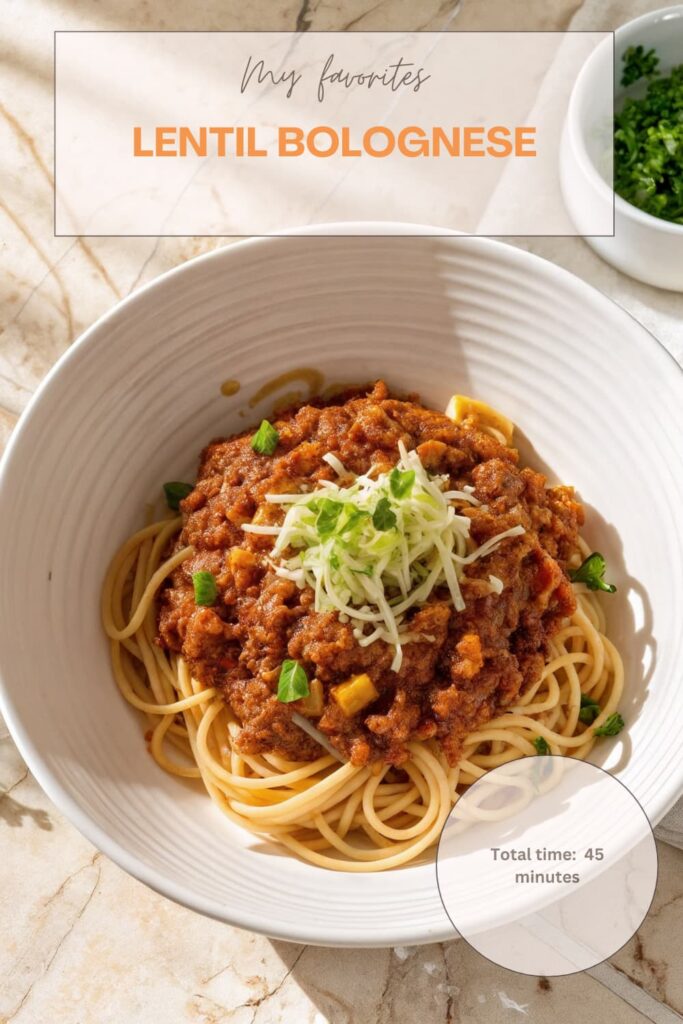 Lentil Bolognese Lentil Bolognese