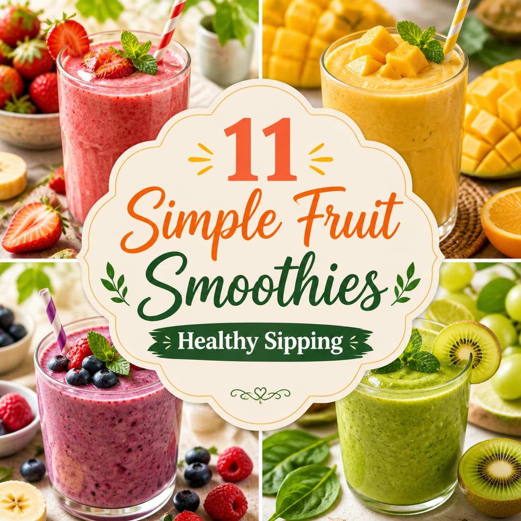 11 Simple Fruit Smoothies for Healthy Sipping