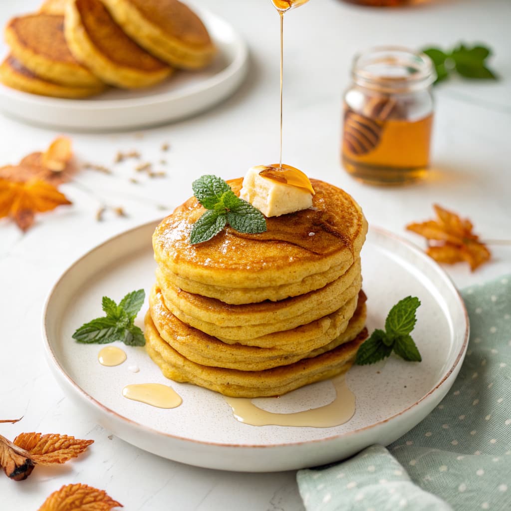 1.Fluffy Pumpkin Pancakes