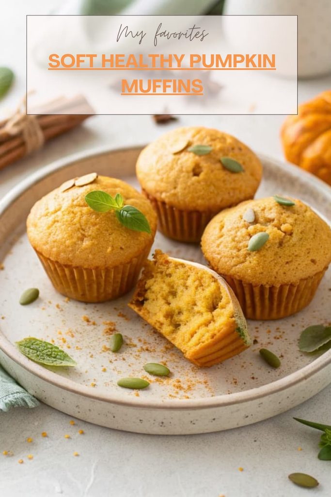 Soft Healthy Pumpkin Muffins (1)